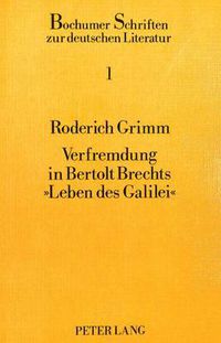 Cover image for Verfremdung in Bertolt Brechts -Leben Des Galilei-