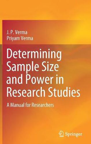 Cover image for Determining Sample Size and Power in Research Studies: A Manual for Researchers