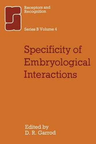 Cover image for Specificity of Embryological Interactions