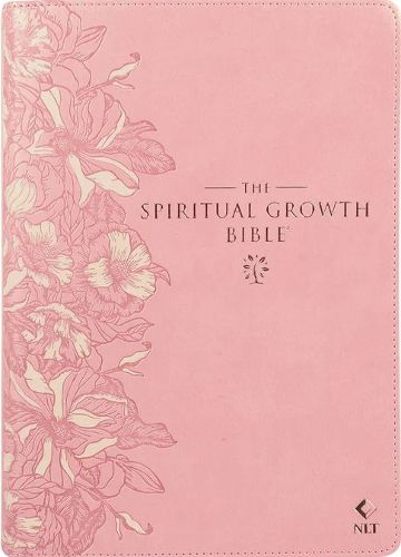 Cover image for The Spiritual Growth Bible, Study Bible, NLT - New Living Translation Holy Bible, Faux Leather, Pink