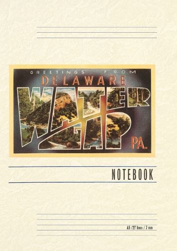 Cover image for Vintage Lined Notebook Greetings from Delaware, Water Gap, Pennsylvania