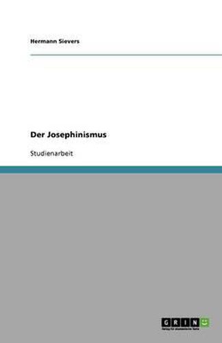 Cover image for Der Josephinismus