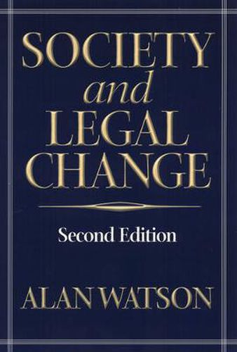 Cover image for Society And Legal Change 2Nd Ed