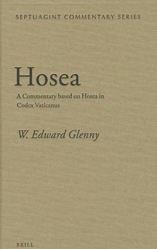 Cover image for Hosea: A Commentary based on Hosea in Codex Vaticanus