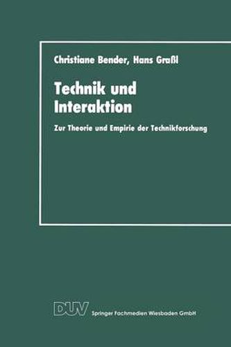 Cover image for Technik und Interaktion