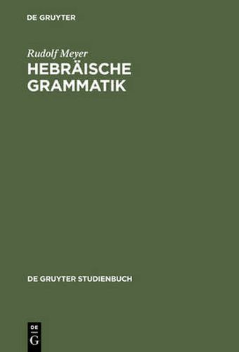 Cover image for Hebraische Grammatik: Mit einem bibliographischen Nachwort