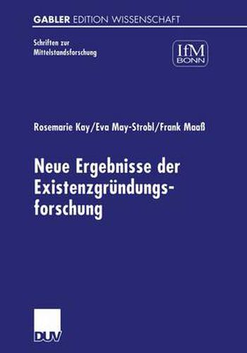 Cover image for Neue Ergebnisse der Existenzgrundungsforschung