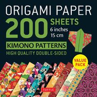 Cover image for Origami Paper 200 sheets Kimono Patterns 6 (15 cm)