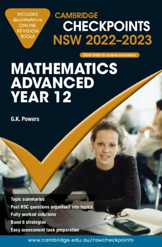 Cover image for Cambridge Checkpoints NSW Mathematics Advanced Year 12 2022-2023