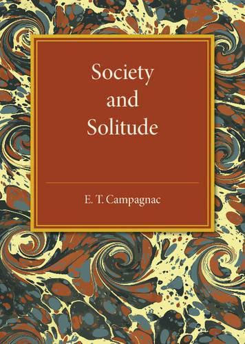 Cover image for Society and Solitude