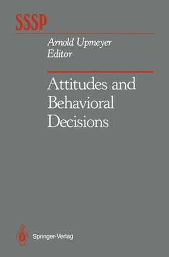 Cover image for Attitudes and Behavioral Decisions