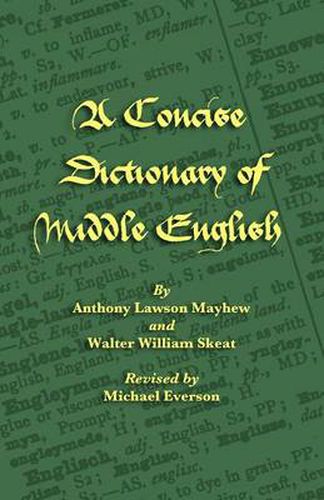 Cover image for A Concise Dictionary of Middle English