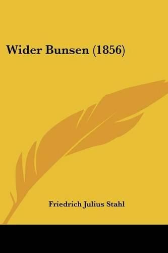 Cover image for Wider Bunsen (1856)