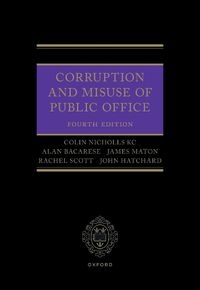 Cover image for Corruption and Misuse of Public Office