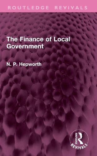 Cover image for The Finance of Local Government