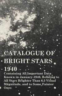 Cover image for Catalogue of Bright Stars 1940