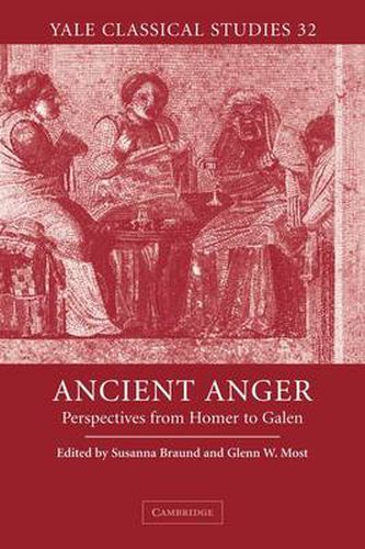 Cover image for Ancient Anger: Perspectives from Homer to Galen