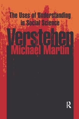 Cover image for Verstehen: The Uses of Understanding in the Social Sciences