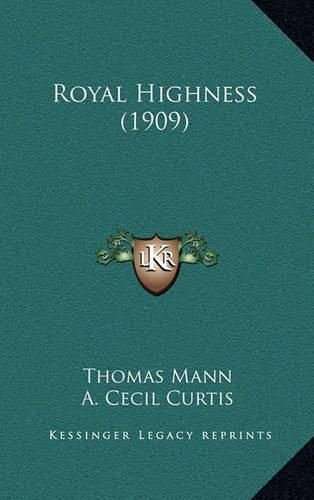 Cover image for Royal Highness (1909)