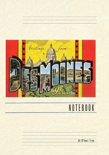 Cover image for Vintage Lined Notebook Greetings from Des Moines