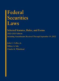 Cover image for Federal Securities Laws: Selected Statutes, Rules, and Forms, 2022-2023 Edition