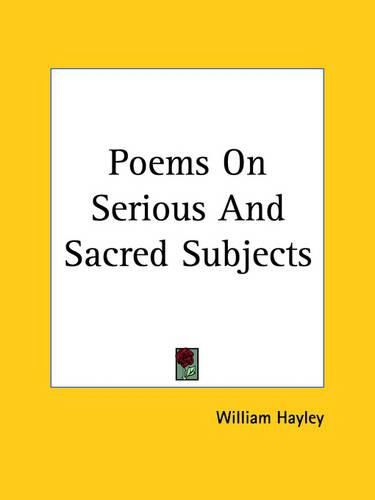 Cover image for Poems On Serious And Sacred Subjects