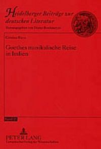 Cover image for Goethes Musikalische Reise in Italien