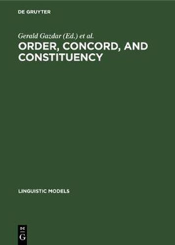 Cover image for Order, Concord, and Constituency