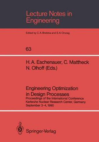 Cover image for Engineering Optimization in Design Processes: Proceedings of the International Conference, Karlsruhe Nuclear Research Center, Germany, September 3-4, 1990