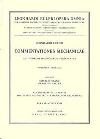 Cover image for Commentationes mechanicae ad theoriam machinarum pertinentes 1st part