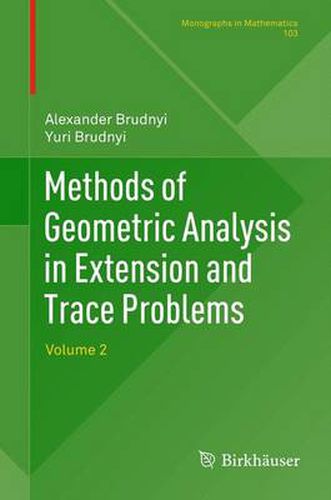 Cover image for Methods of Geometric Analysis in Extension and Trace Problems: Volume 2