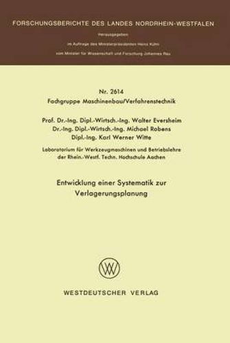 Cover image for Entwicklung Einer Systematik Zur Verlagerungsplanung
