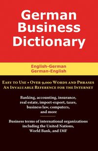 Cover image for German Business Dictionary: English-German, German-English