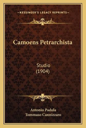 Cover image for Camoens Petrarchista: Studio (1904)