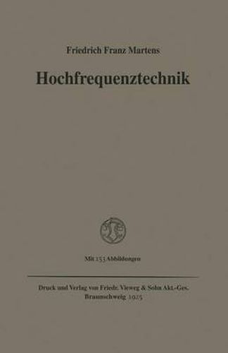 Cover image for Hochfrequenztechnik