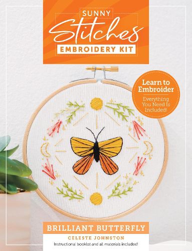 Cover image for Sunny Stitches Embroidery Kit Brilliant Butterfly