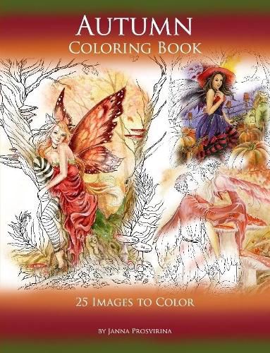 Cover image for Autumn Coloring Book: 25 Images to Color