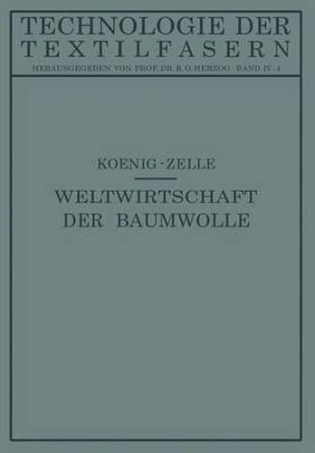 Cover image for Die Weltwirtschaft Der Baumwolle