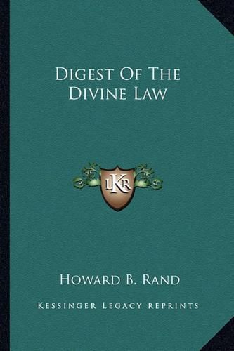 Cover image for Digest of the Divine Law