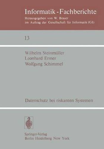 Cover image for Datenschutz Bei Riskanten Systemen