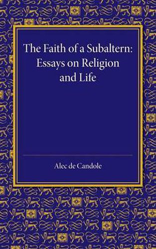 Cover image for The Faith of a Subaltern: Essays on Religion and Life