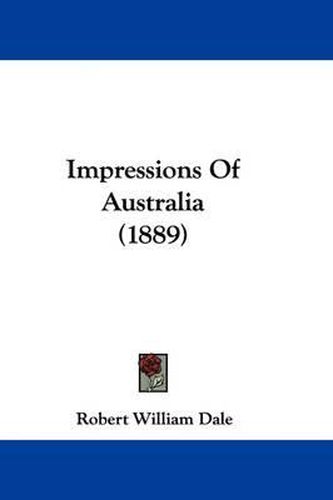 Cover image for Impressions of Australia (1889)