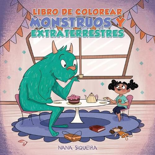 Libro de colorear monstruos y extraterrestres: Para ninos de 4 a 8 anos