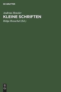 Cover image for Kleine Schriften