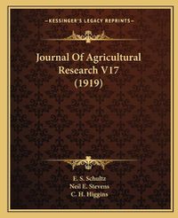 Cover image for Journal of Agricultural Research V17 (1919)