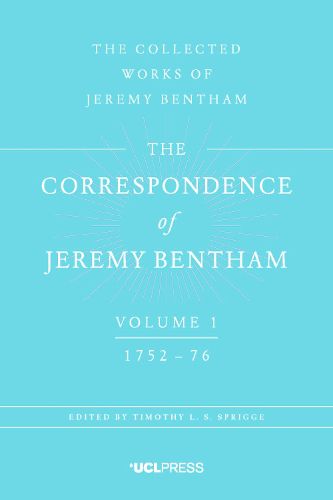 Cover image for The Correspondence of Jeremy Bentham, Volume 1: 1752 to 1776