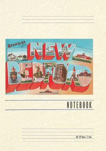 Cover image for Vintage Lined Notebook Greetings from New Bedford, Mass.