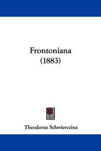 Cover image for Frontoniana (1883)