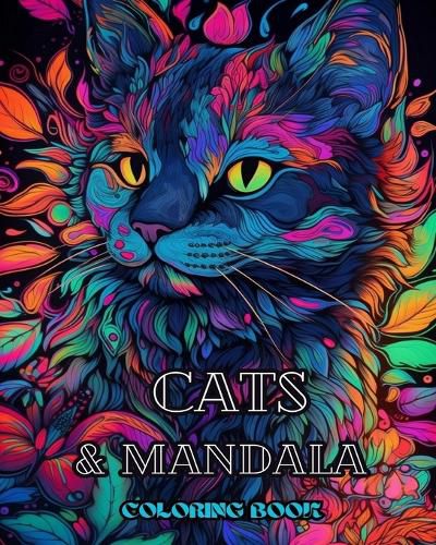 Cover image for Cats with Mandalas - Adult Coloring Book. Beautiful Coloring Pages