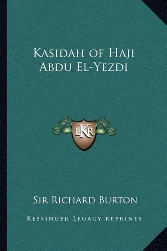 Kasidah of Haji Abdu El-Yezdi